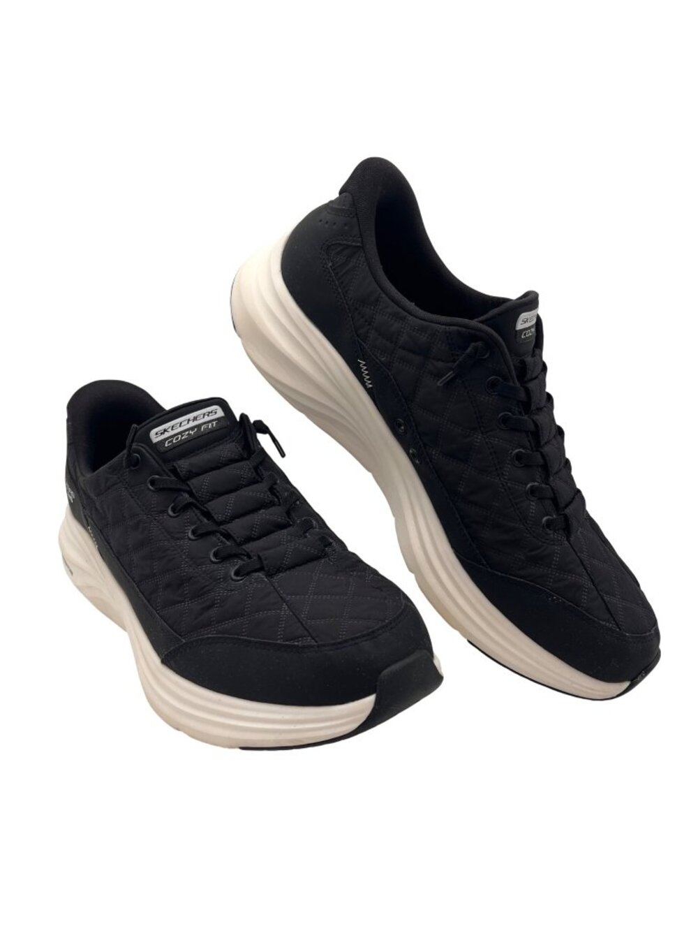 Skechers Slip-Ins Cozy Fit Contour Foam Black Quilted Mens Sneakers Size 11.5